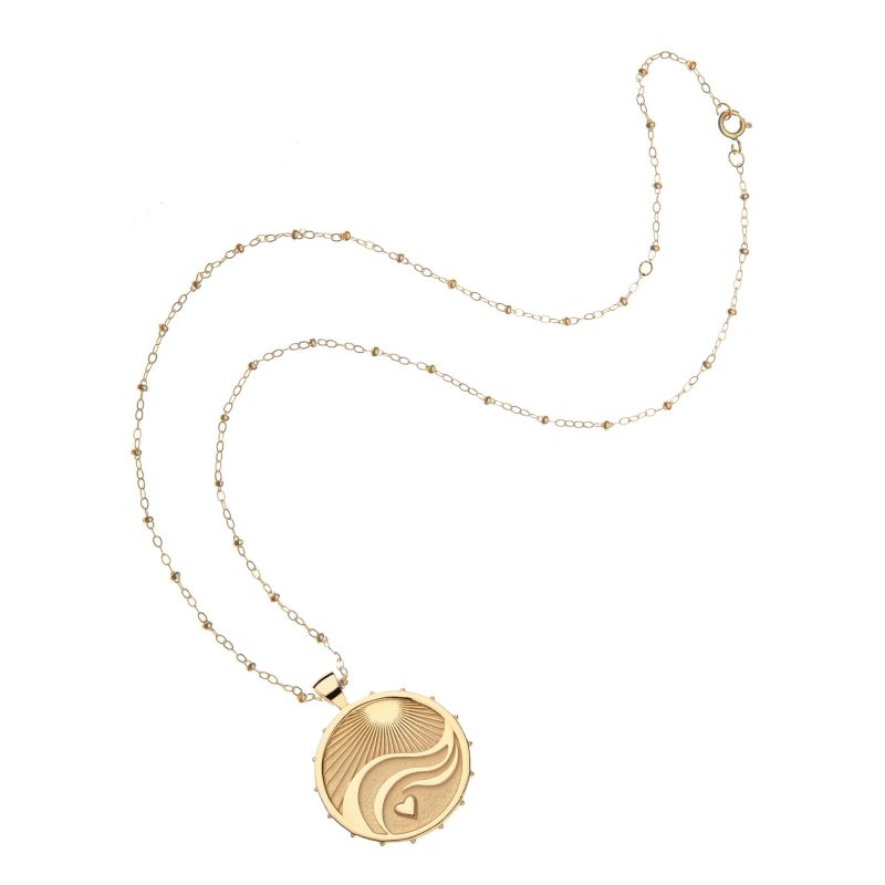 Gold love, courage, and strength coin on satellite chain