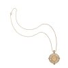 Gold original Aquarius coin on classic rolo chain