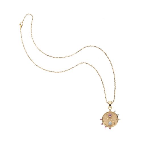 Balance Petite Embellished Coin on Classic Rolo Chain