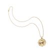 Gold Original Courage Coin Pendant on classic rolo chain