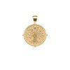 Gold Small Coin Featuring Tree of Life and Star Above Tree