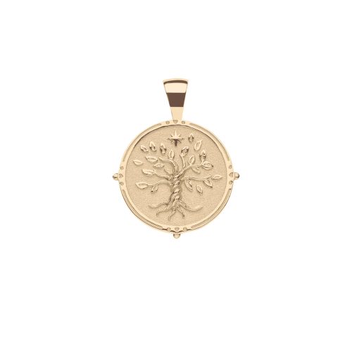 Gold Coin Featuring Tree of Life and Star Above Tree