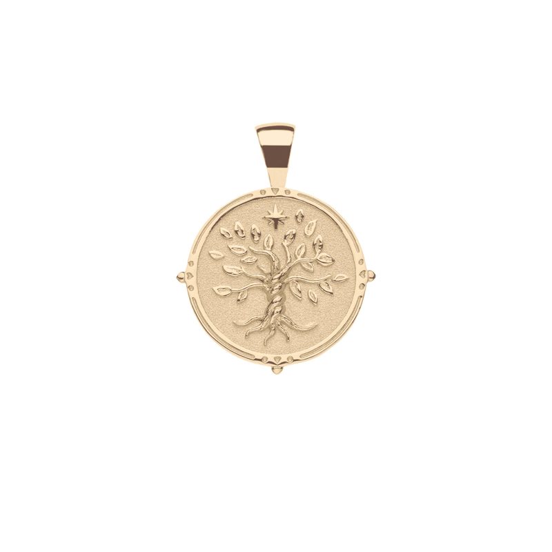 Gold Coin Featuring Tree of Life and Star Above Tree