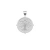 Silver Small Coin Featuring Tree of Life and Star Above Tree