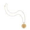 Gold Original Faith Coin Pendant on classic rolo chain