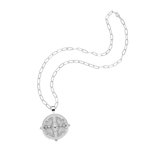 Silver Sisters Coin on Drawn Link Chain