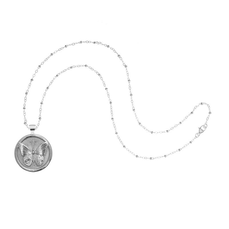 Silver FREE Coin on Satellite Beaded Chain