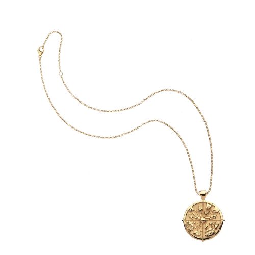 Gold original Hope coin pendant on classic rolo chain