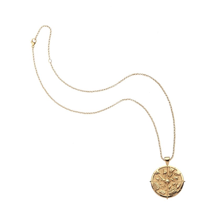 Gold original Hope coin pendant on classic rolo chain