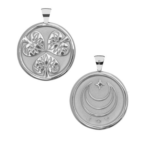 JoySilverOriginalPendantCoinFrontandBackTogetherNEWBAIL