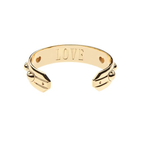 Love Engravable Set in Stone Cuff Inside