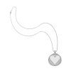 Silver heart coin on classic rolo chain