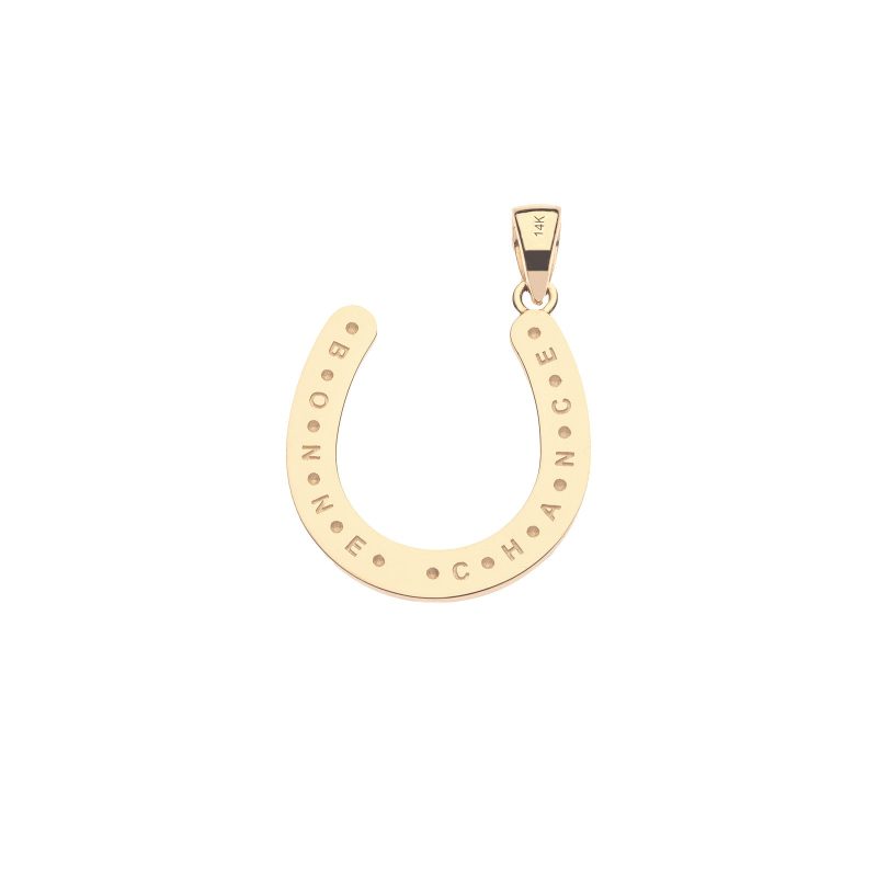 Lucky Count Your Wishes Horseshoe 14k Back