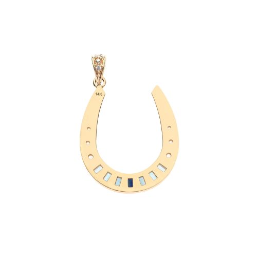 Lucky Yellow Brick Road Horseshoe in 14k