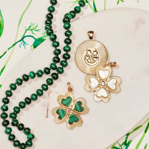 MalachiteBeadedNecklace LuckyOriginal LuckyinLoveClover LuckyinLoveCloverMalachite