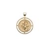 Gold coin pendant with the sea goat that represents the Capricorn zodiac sign