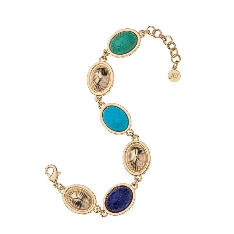 Protect Stone Scarab Link Bracelet S Shot