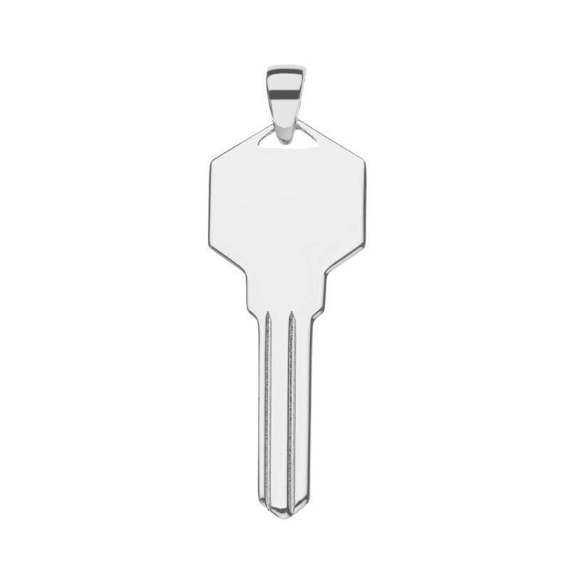 SilverForeverEngravableKeyPendantBack