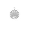 Silver Coin Pendant with three stars and a Rising Sun Illustration