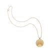 Gold Original Rising Sun Coin Pendant on classic rolo chain