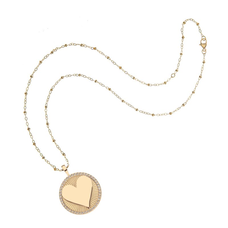 Gold heart coin on satellite chain